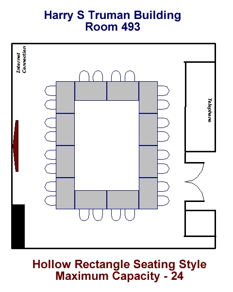 Hollow Rectangle Seating Style Maximum Capacity - 24