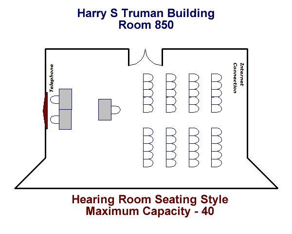 Hearing Room Seating Style Maximum Capacity - 40