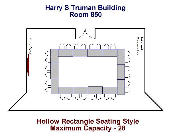 Hollow Rectangle Seating style Maximum Capacity - 28