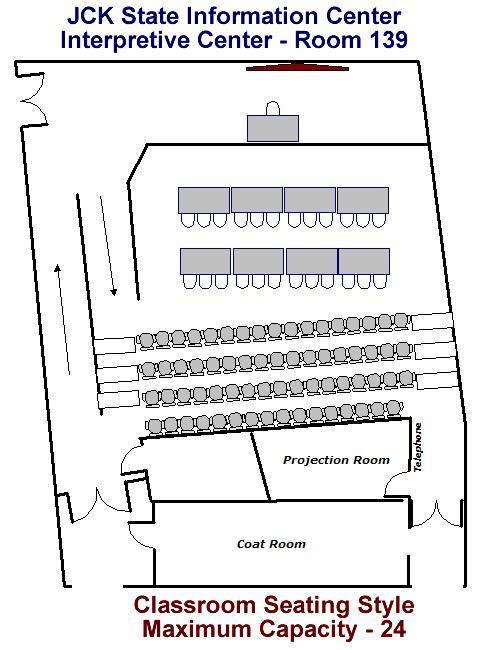 James C Kirkpatrick State Information Center Interpretive Center Classroom Seating Diagram - 24