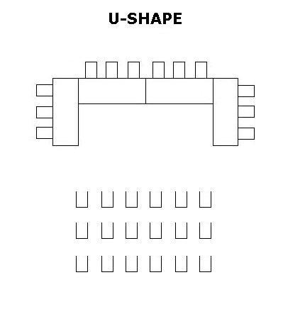 Wainwright State Office Building Room 116 U-Shape Seating Diagram