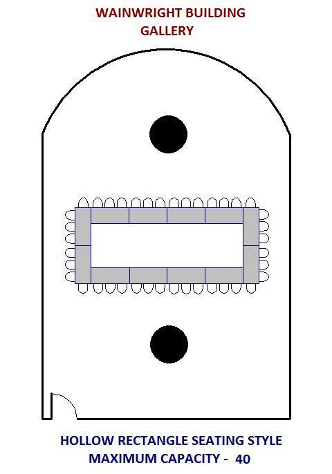 Wainwright State Office Building Gallery Hollow Rectangle Seating Diagram Maximum Capacity - 40