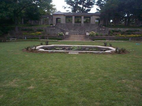 View of the governor's garden from Jefferson Street