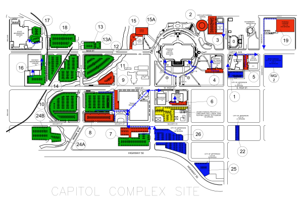 Capitol Complex Parking Map image